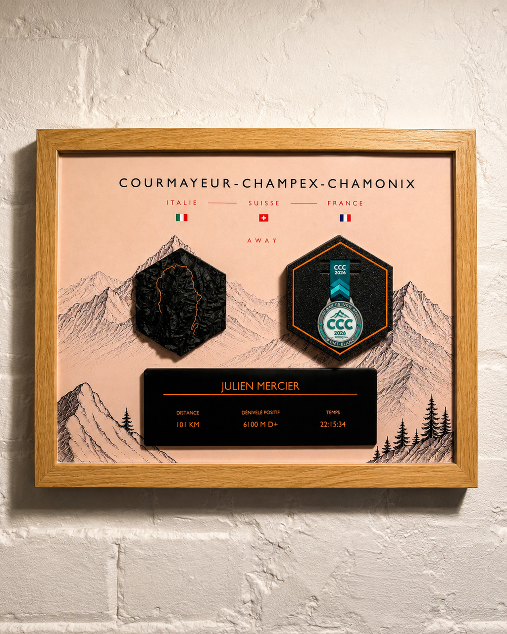 Cadre Trail Legacy Personnalisé CCC – Courmayeur-Champex-Chamonix