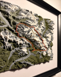 UTMB — Le massif du Mont-Blanc en relief